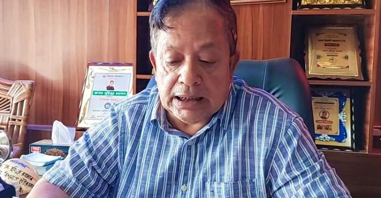 বিশ্বনাথে বাসিয়া নদী দখল উচ্ছেদ নিয়ে পৌর মেয়র মুহিবুর রহমানের সংবাদ সম্মেলন