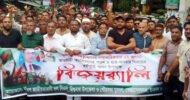 বিশ্বনাথে বিএনপির বিজয় মিছিলে নেতাকর্মীর ঢল